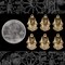 Antiqued Brass Pharaoh or King Tut Pendants or Charms - Set of Six - XXX - AB-C145